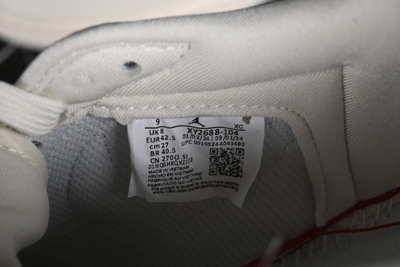 Nike Travis Scott x Fragment Design x Air Jordan 1 Low OG SP AJ1 Supreme Collaboration - Classic Off-White Low-Top Lifestyle Sneakers - XY2688-104