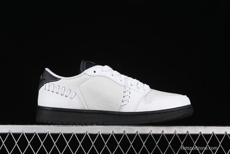Nike Air Jordan 1 Low Method of Make Casual Sneakers with Metallic Grey Design - HM3689-001