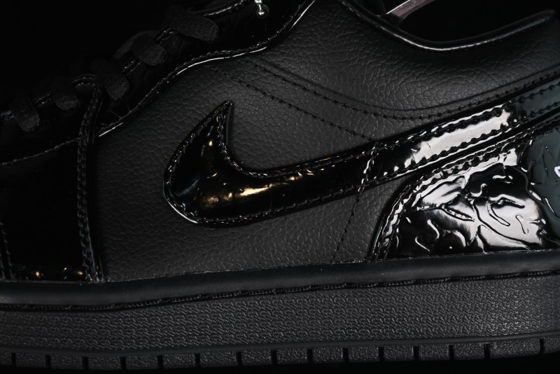Nike Air Jordan 1 Low "Black Croc" Casual Sneakers - HJ7743-010