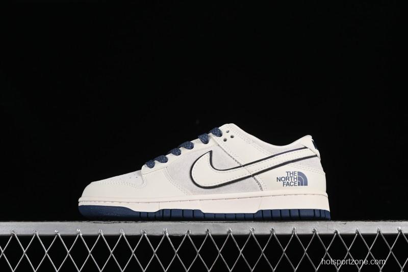 Nike SB Dunk Low The North Face Collaboration - Deep Blue Pig Anniversary High-End Custom Low-Top Casual Skate Shoes - XX2025-325