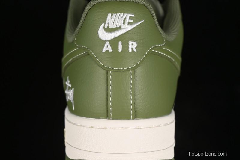 Nike Air Force 1 '07 Low Stussy Collaboration - Lotus Green Low-Top Casual Sneakers - BB5353-515