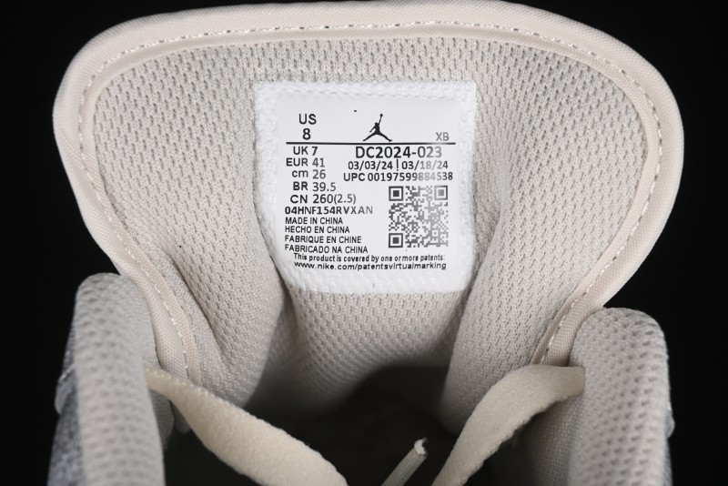 Nike Air Jordan 1 Low AJ1 The North Face Collaboration - Rock Gray High-End Custom Retro Basketball Shoes DC2024-023