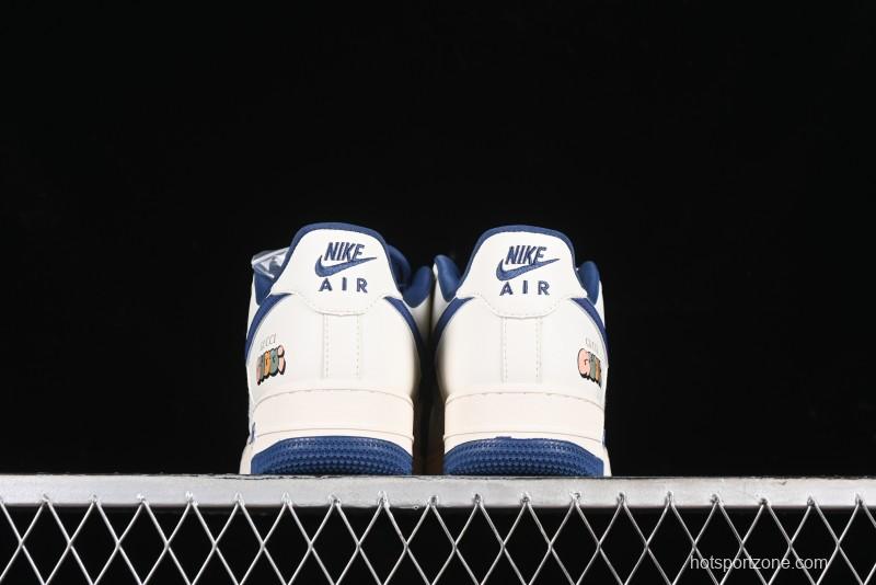 Nike Air Force 1 '07 Low Gucci Collaboration - Light Blue Linen Low-Top Casual Sneakers - XZ3398-788