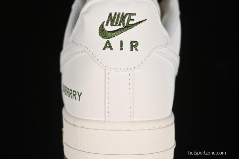 Nike Air Force 1 '07 Low Burberry Collaboration - Off White Mint Green Low Top Casual Sneakers - BB8588-221