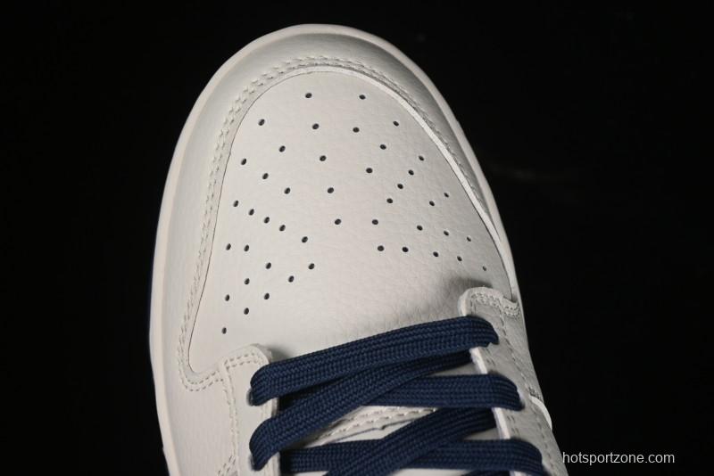 Nike SB Dunk Low Stussy Collaboration - Off White with Big Blue Swoosh Anniversary High-End Custom Low-Top Casual Skate Shoes - XY1688-009