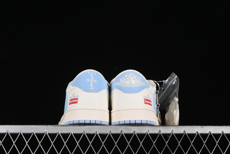 Nike Travis Scott x Fragment Design x Air Jordan 1 Low OG SP AJ1 Stone Island Collaboration - BB6588-105