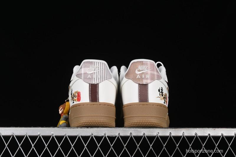 Nike Air Force 1 '07 Low "Open Cirrus" Black Myth Wukong Theme Casual Sneakers - FV3700-211