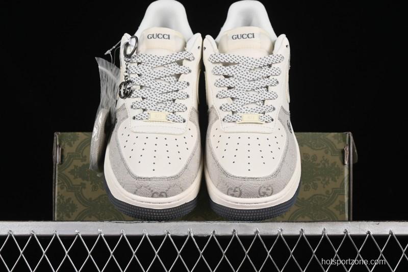 Nike Air Force 1 '07 Low Gucci Collaboration - Ash Grey Low-Top Casual Sneakers BB9577-102