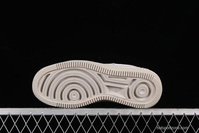 Nike Air Force 1 PLT AF ORM Triple White Low Top Casual Sneakers - DJ9946-108