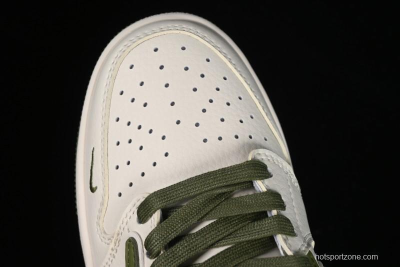 Nike Travis Scott x Fragment Design x Air Jordan 1 Low OG SP AJ1 Retro Sneakers in Sail Military Green - DM6688-602