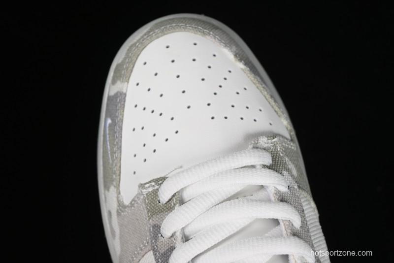 Nike SB Dunk Low Bape Collaboration - Crystal Camouflage Anniversary Custom Low-Top Casual Skate Shoes - JH8040-941