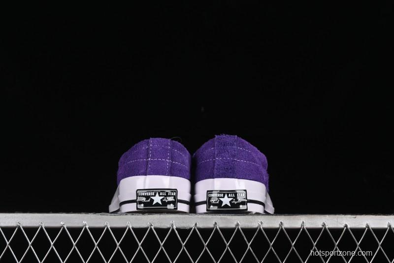 Converse One Star Retro Low-Top Skate Shoes in Purple Suede - 171586C