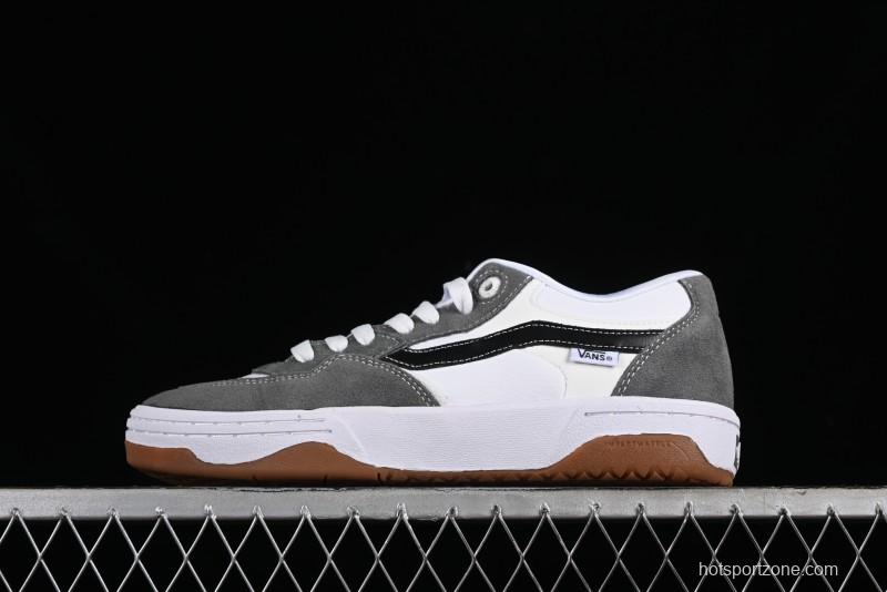 Vans Rowan 2 Skate Shoes in Grey/White with Enhanced Cushioning and Breathable Canvas - VN0A2Z3IBZW
