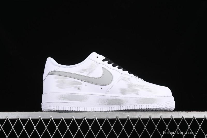 Nike Air Force 1 '07 Low Custom Hand-Painted 2D Theme with Broken Three-Hook Shadow and Strap - CW2288-111