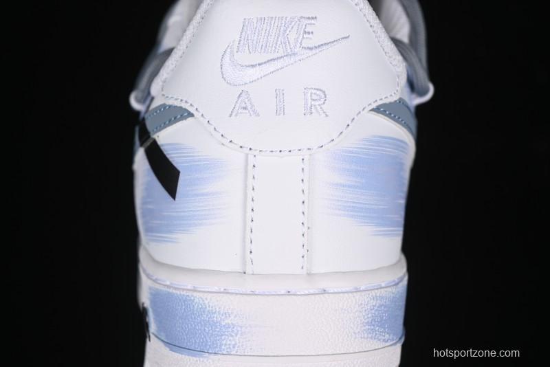 Nike Air Force 1 '07 Low Anime Theme Purple-Blue Spray Custom Casual Sneakers - ZH0316-029