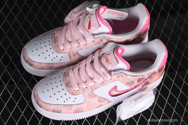 Nike Air Force 1 '07 Low Valentine's Day Limited Edition Pink Bear Sneakers - DH2920-111