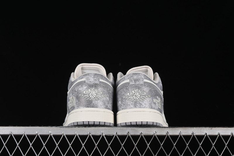 Nike Air Jordan 1 Low AJ1 The North Face Collaboration - Rock Gray High-End Custom Retro Basketball Shoes DC2024-023