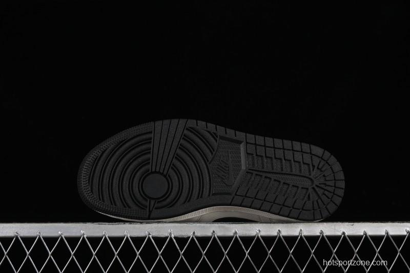 Nike Air Jordan 1 Low AJ1 Stone Island Collaboration - Off White Black Retro Low-Top Basketball Shoes - LJ6688-003
