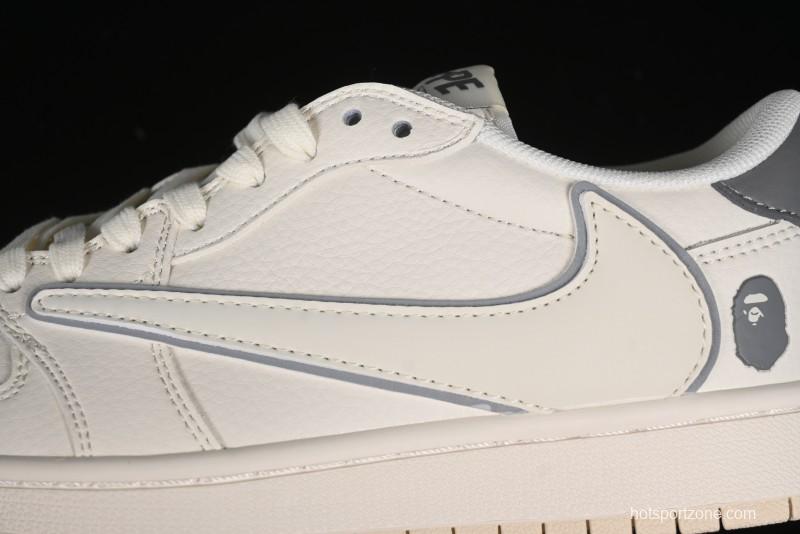 Nike Travis Scott x Fragment Design x Air Jordan 1 Low OG SP AJ1 Bape Collaboration - LJ5188-012