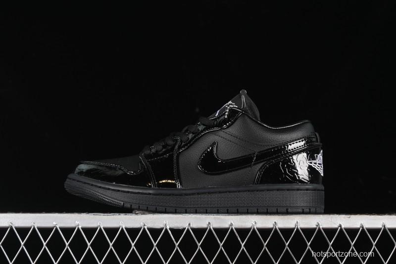 Nike Air Jordan 1 Low "Black Croc" Casual Sneakers - HJ7743-010