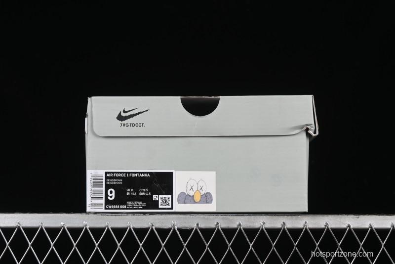 Nike Kaws x Air Force 1 '07 Low Custom Casual Sneakers - CW6688-806