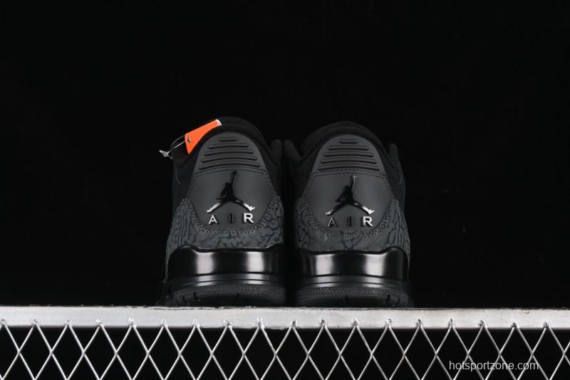 Nike Air Jordan 3 Retro Basketball Shoes in Midnight Black - CT8532-001
