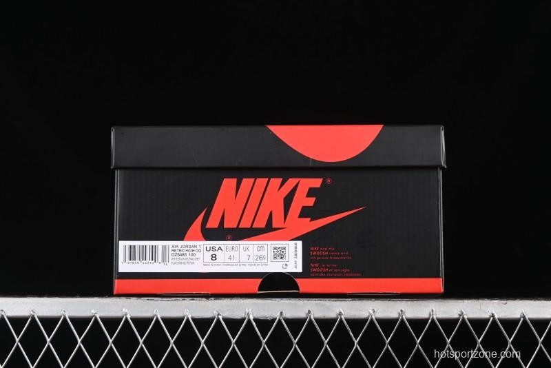 Nike Air Jordan 1 Retro High Basketball Shoes in White Deep Royal Blue - DZ5485-100