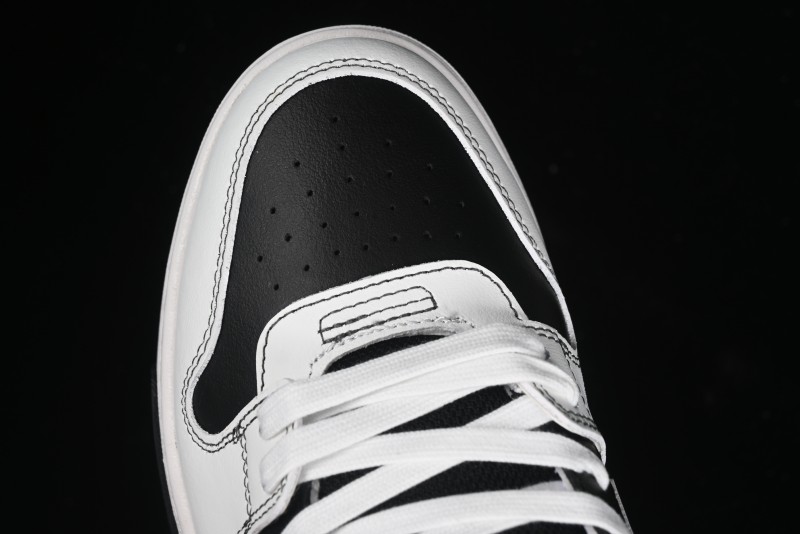 Off-White Out Of Office Low-Top Fashion Sneakers in White Black - AJD4