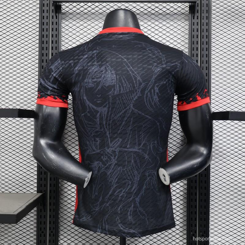 Player Version 2025 Japan National Team Black with Anime Character Design Jersey