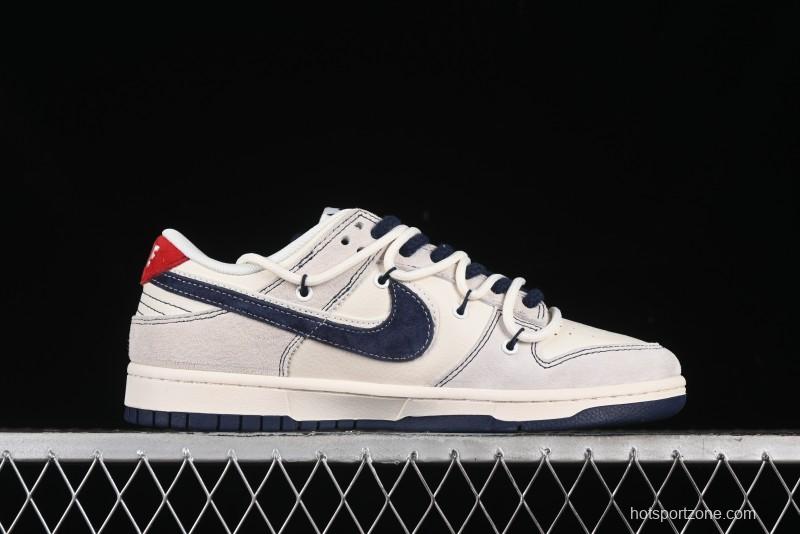 Nike SB Dunk Low BAPE Collaboration - Strap Blue Swoosh Anniversary Customized Low-Top Casual Sneakers SJ2068-298