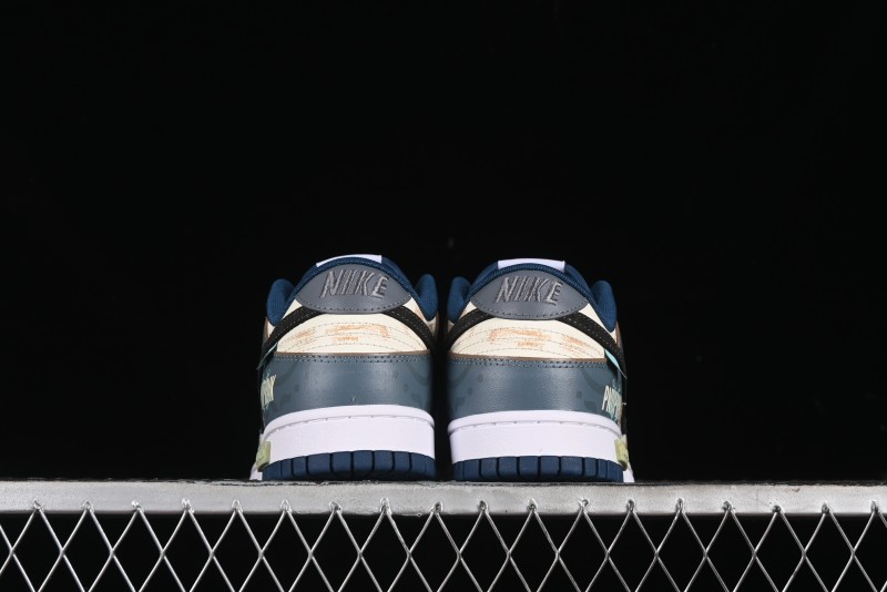 Nike Dunk Low Panda Prank Nautical Era Exploration Wave Low Top Casual Sneakers - DD1391-400