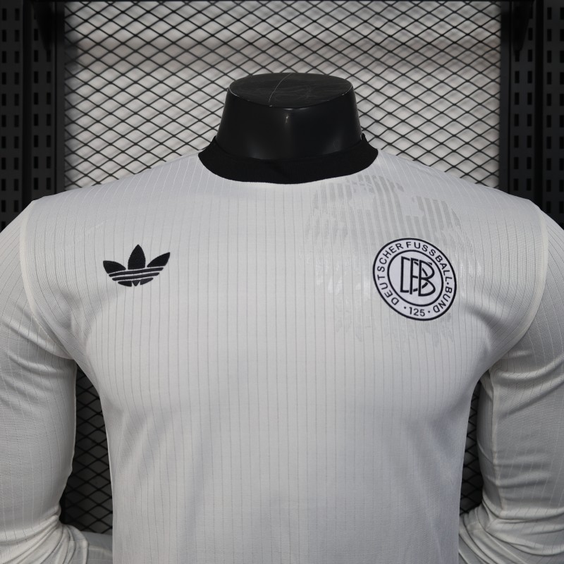 Player Version 2025 Germany Home Long Sleeve 125Th Anniversary Jersey