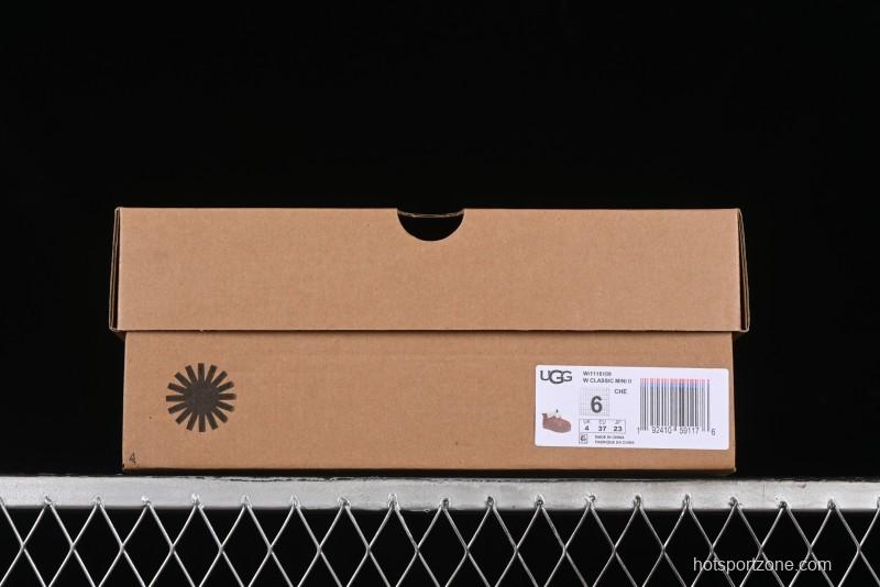 UGG Classic Mini II Shearling Lined Mini Boots with Pom Pom Detail - 1116109