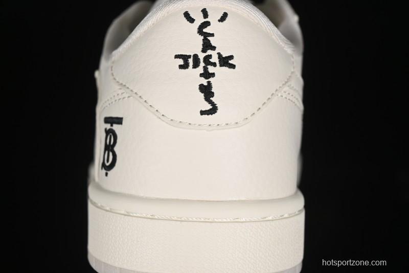 Nike Travis Scott x Fragment Design x Air Jordan 1 Low OG SP AJ1 Burberry Collaboration - BB6588-313