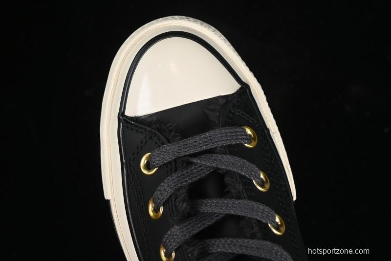 Converse Chuck 1970s Winter Waterproof Leather High-Top Sneakers with Gold Eyelets and Fleece Lining - A12444C