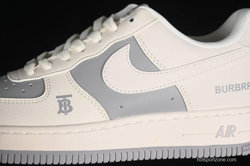 Nike Air Force 1 '07 Low Burberry Collaboration - Beige Grey Low-Top Casual Sneakers - BB8588-225
