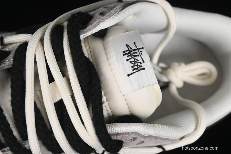 Nike SB Dunk Low Stussy Bandana Black Swoosh Anniversary Custom Low-Top Casual Skate Shoes - SJ2068-306