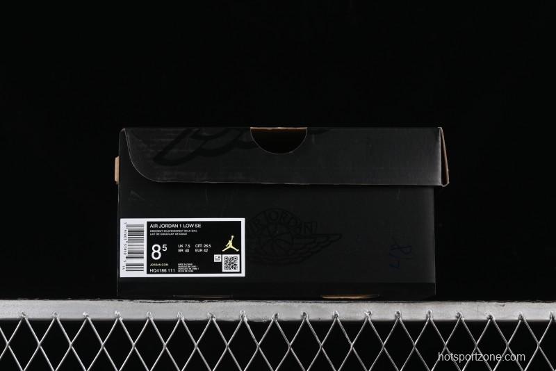 Nike Air Jordan 1 Low OG AJ1 White Brown Low Top Casual Basketball Shoes - HQ4186-111