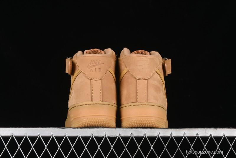 Nike Air Force 1 '07 Mid Suede Casual Sneakers in Wheat - DJ9158-200