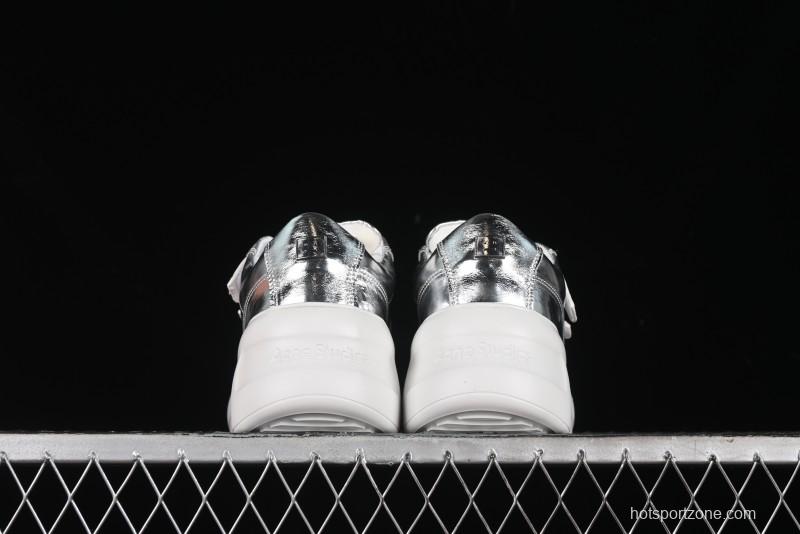 Acne Studios Retro Velcro Women's Casual Shoes Silver - G.E5