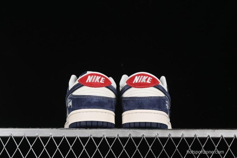 Nike SB Dunk Low Stussy Anniversary Edition Custom Premium Low-Top Skateboarding Shoes - XX2025-609