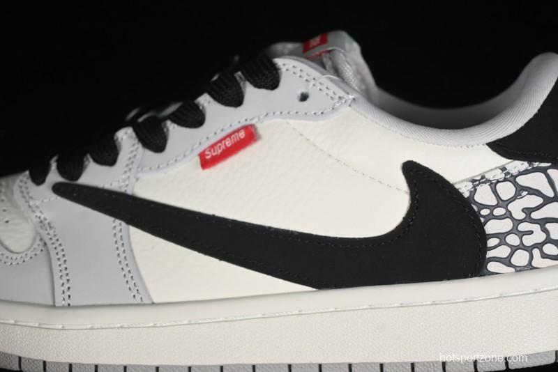 Nike Travis Scott x Fragment Design x Air Jordan 1 Low OG SP AJ1 Supreme Collaboration - JH6089-003