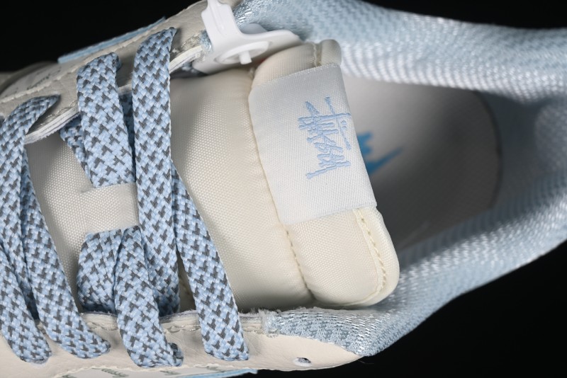 Nike Air Force 1 '07 Low Stussy Collaboration - Off White Elegant Blue Low-Top Casual Sneakers - XZ3328-002