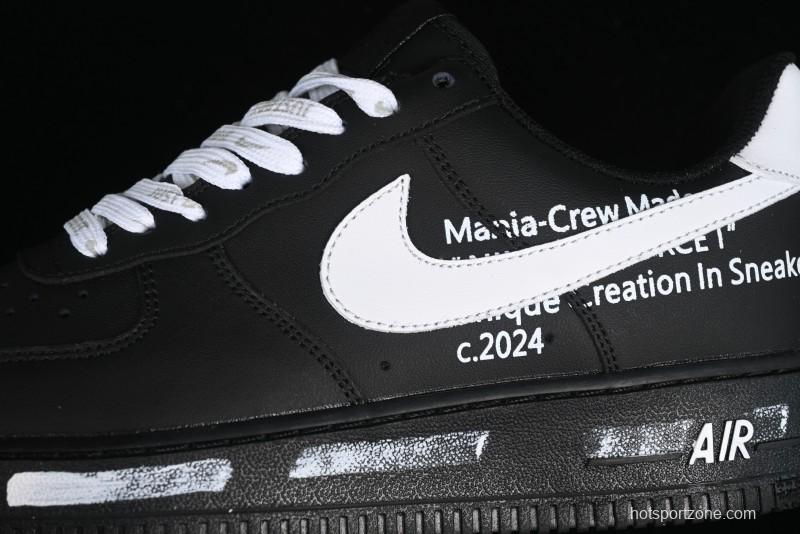 Nike Air Force 1 '07 Low Graffiti White Black Casual Sneakers - CW2288-017