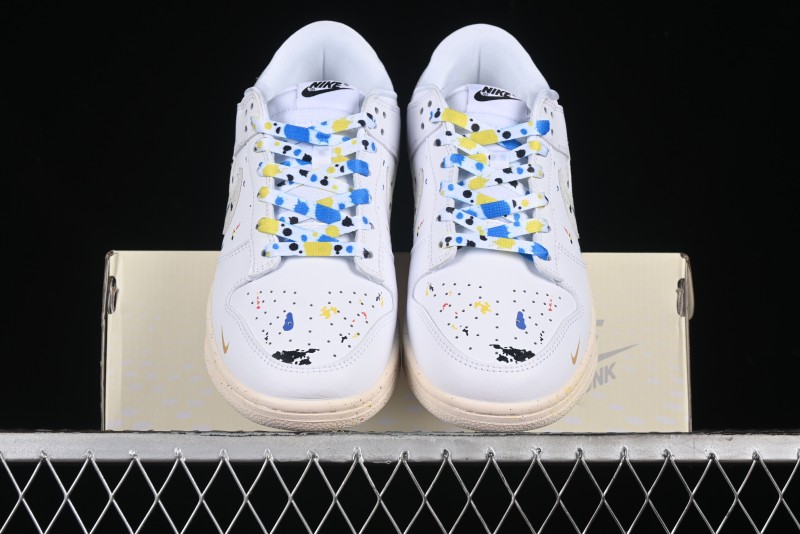 Nike SB Dunk Low Gucci Collaboration - Ink Splatter White Swoosh Anniversary Custom Low-Top Casual Sneakers - FC2025-305