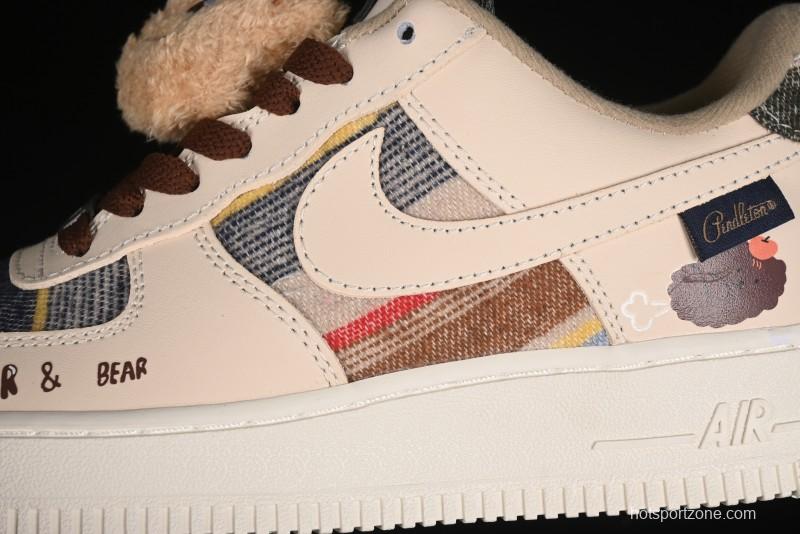 Nike Air Force 1 '07 Low Farting Bear Casual Sneakers - CW2289-230