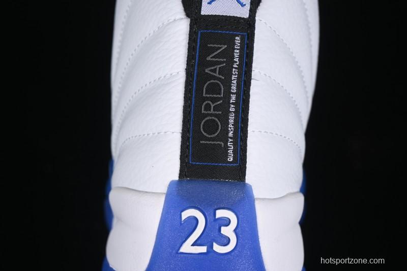 Nike Air Jordan 12 Retro Basketball Shoes in White and Blue - CT8013-140