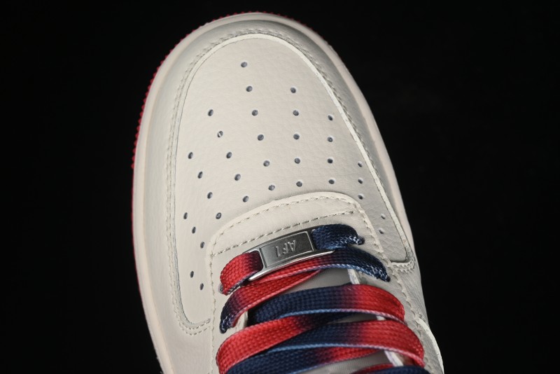 Nike Air Force 1 '07 Low The North Face Collaboration - White Red Blue Color Block Low-Top Casual Sneakers - XZ6188-010