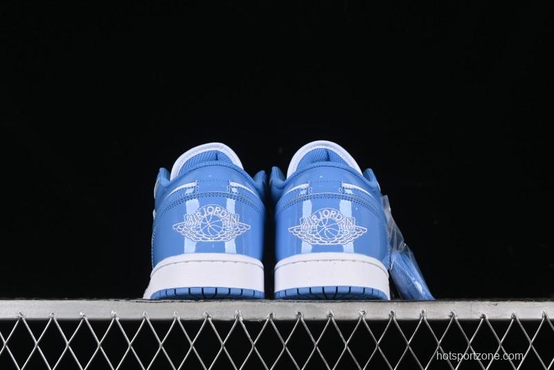 Nike Air Jordan 1 Low AJ1 Patent Blue Casual Sneakers - FZ2138-114