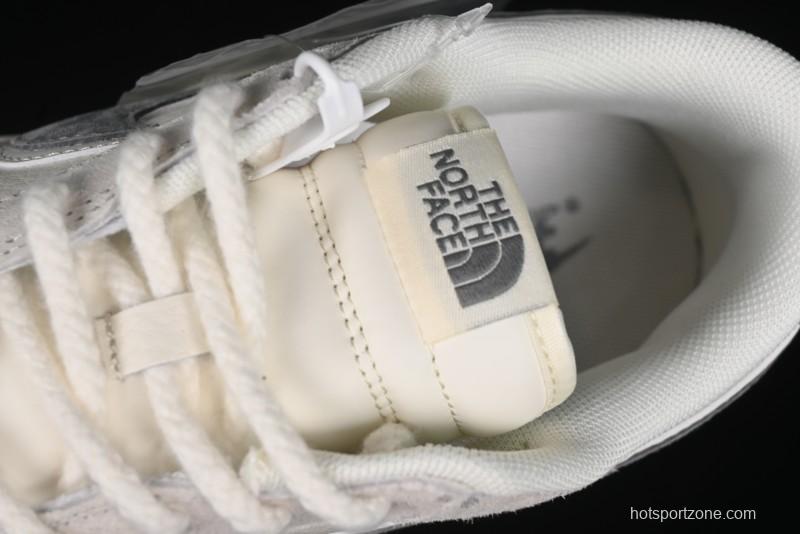 Nike SB Dunk Low The North Face Collaboration - Grey Pigskin Navy Swoosh Anniversary Custom Low-Top Casual Skate Shoes - SJ1089-009